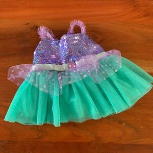 Build A Bear Ariel Dress Green Purple Disney Palace Pets Promise Clothes BABW